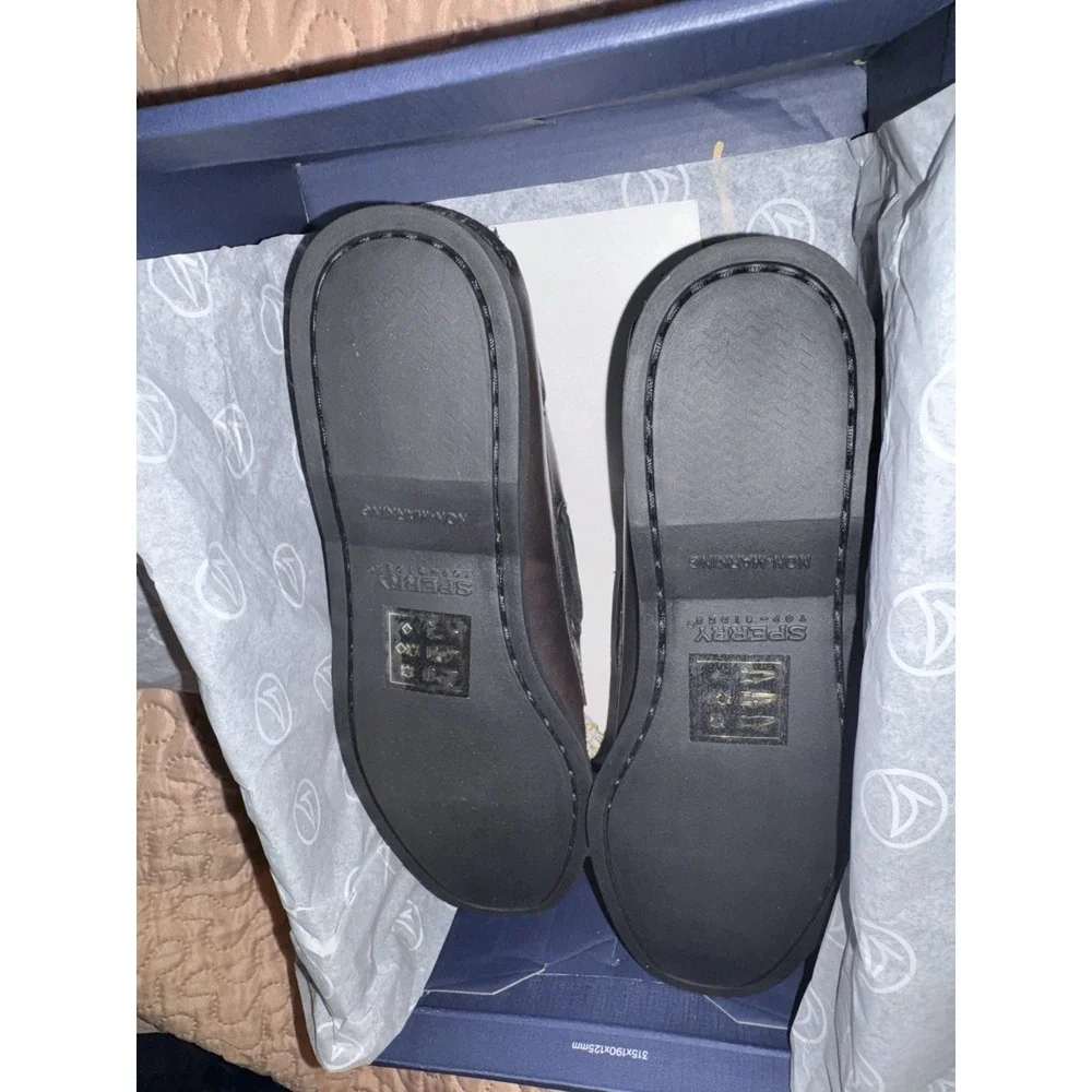 Sperry x Aritzia Authentic Original 2-Eye Boat Shoe Black Women Size 8.5 NWB
